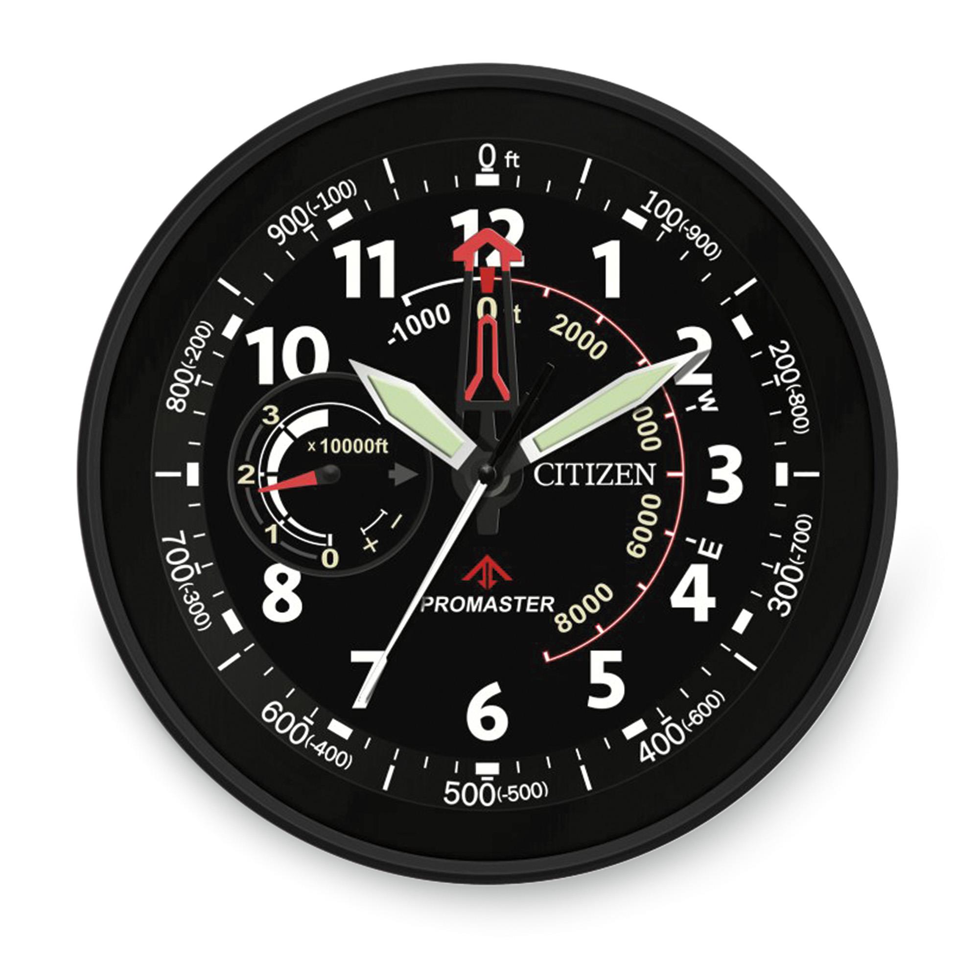 Citizen Gallery Black Wall Clock with Sub Eyes Indigo Select