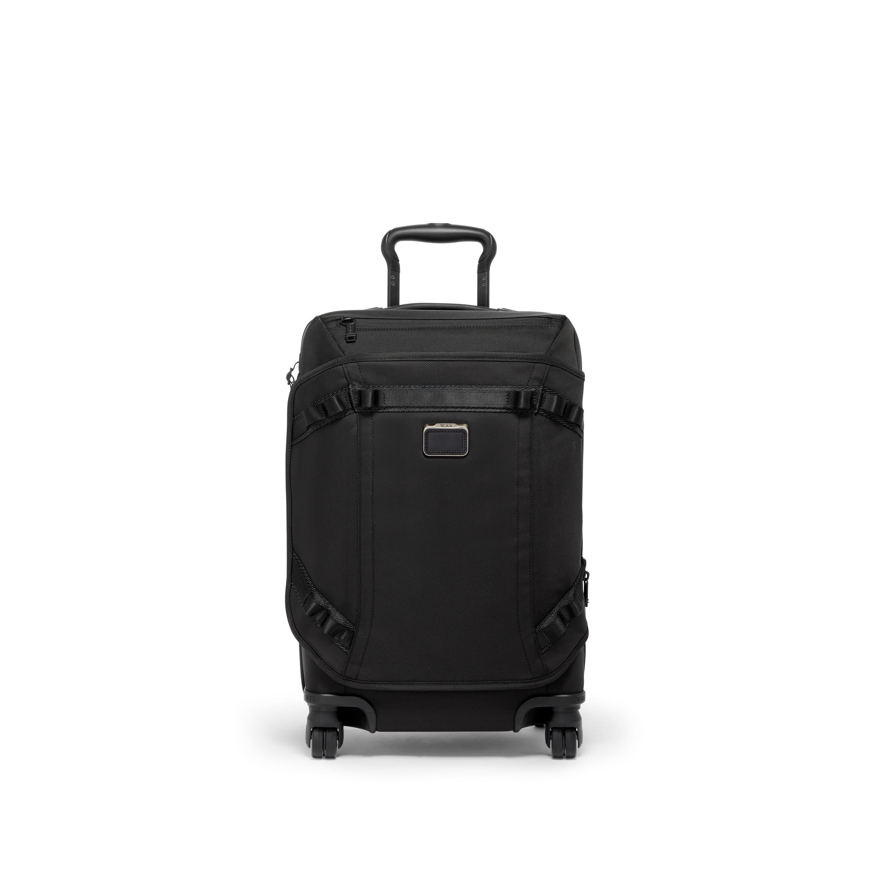 Alpha Bravo International Front Lid Expandable 4 Wheeled Carry On- Black
