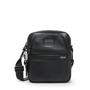 Tumi Alpha Medium Crossbody - Black Leather