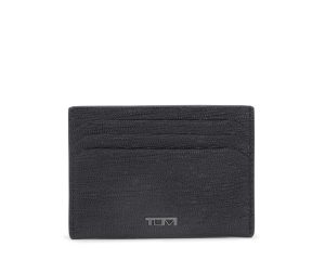 Nassau 6 Credit Card Slim Card Case - Black Embossed